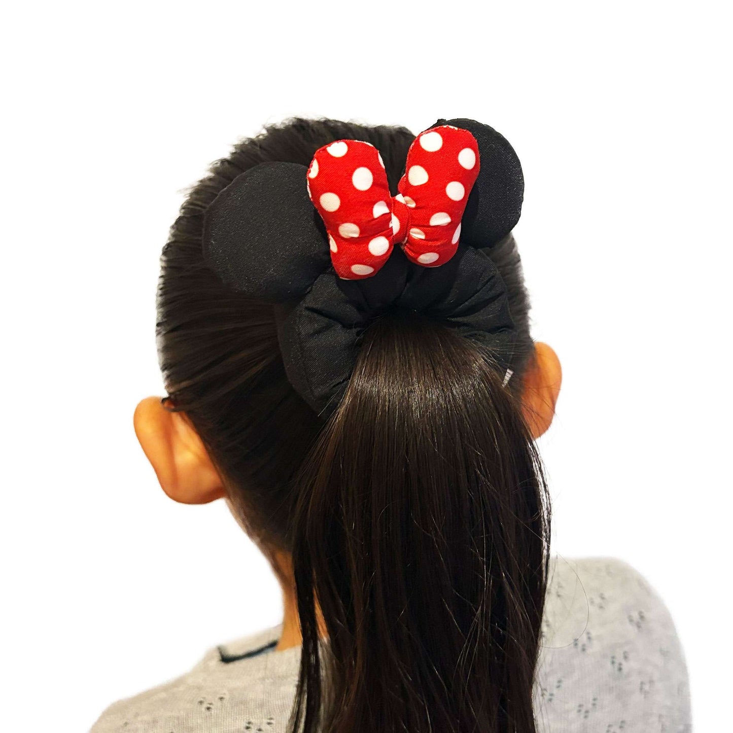 Minnie 粉紅色/黑色 髮圈