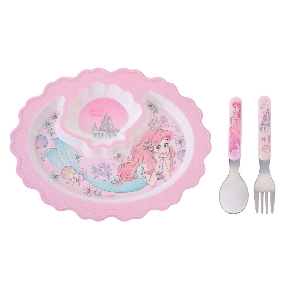Elsa/ Rapunzel/ Ariel 餐碟連餐具