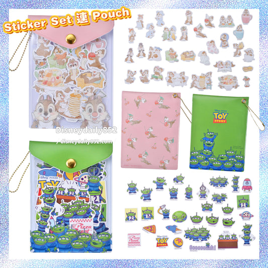 Chip & Dale/ 三眼仔 - Sticker Set 連 Pouch