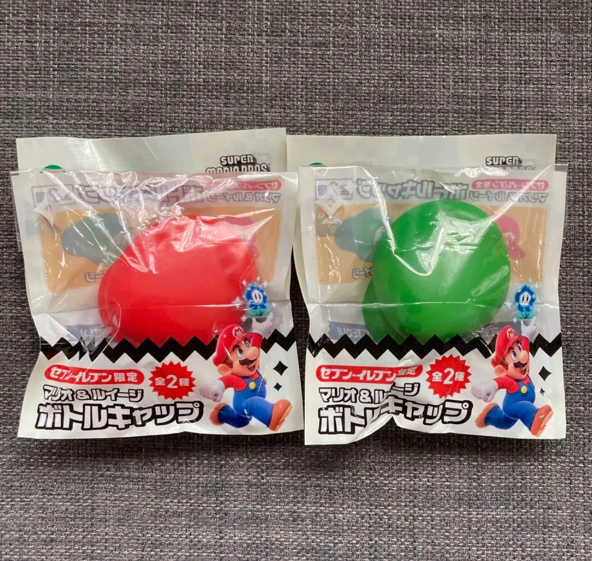 現貨 日本限定 馬里奧兄弟 Super Mario水樽蓋一套(紅&綠）