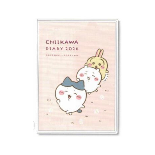 Chiikawa| 小可愛 3子粉紅底 A6 Schedule book 2026 ちいかわ