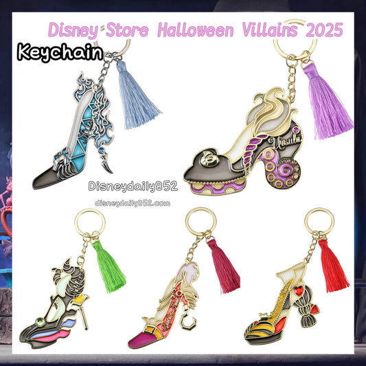 黑魔后/紅心皇后/ 鐵鈎船長/ Ursula/ Hades Keychain - Disney Store Halloween Villians 2025