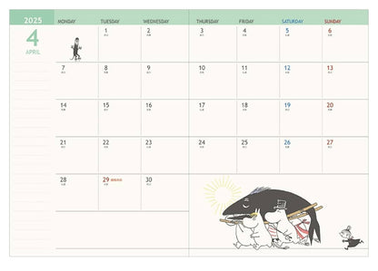 Moomin 2025年手帳 A6 Schedule *朋友