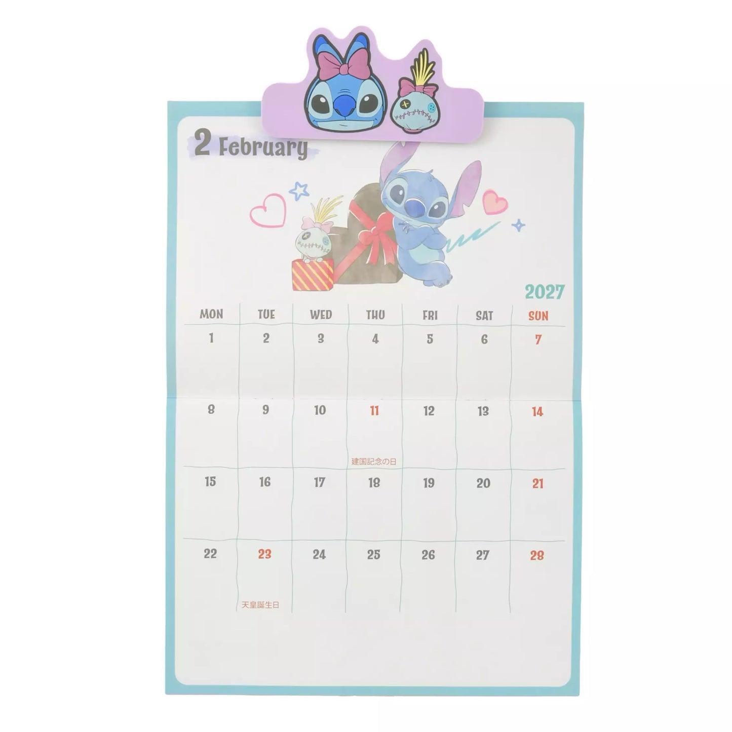 Stitch 磁石夾仔掛牆月曆 |CALENDAR ＆ ORGANIZER 2027