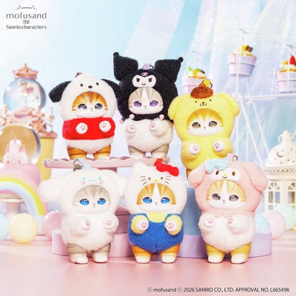 17/7 Mofusand 鯊魚貓貓 x Sanrio 盲盒公仔掛飾 *隨機一款