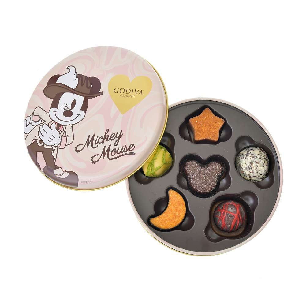 DISNEY VALENTINE  GODIVA Mickey圓形罐裝朱古力禮盒