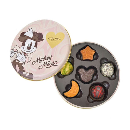 DISNEY VALENTINE  GODIVA Mickey圓形罐裝朱古力禮盒