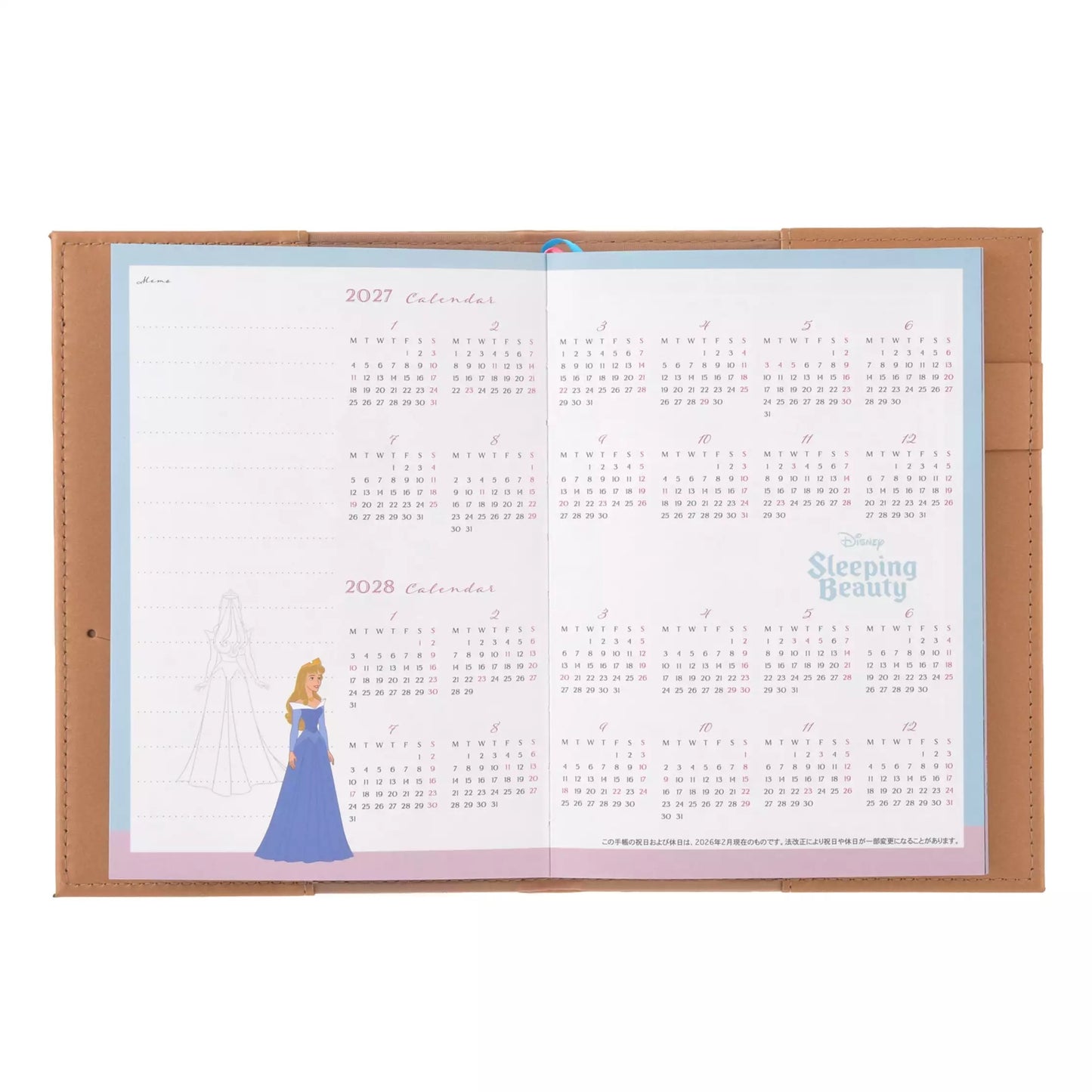 Sleeping Beauty 月週間 B6 Schedule|CALENDAR ＆ ORGANIZER 2027