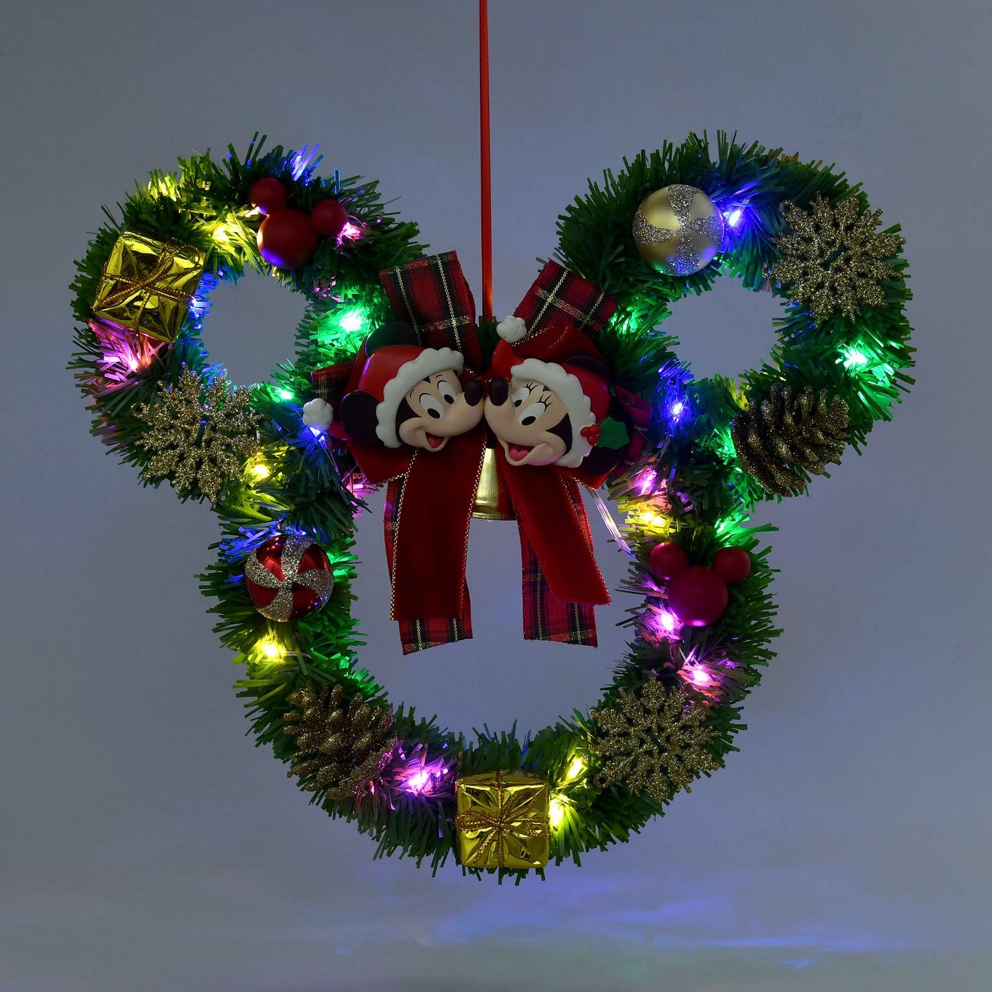 Mickey & Minnie LED 聖誕花環(28cm)| Disney Store Christmas 2025