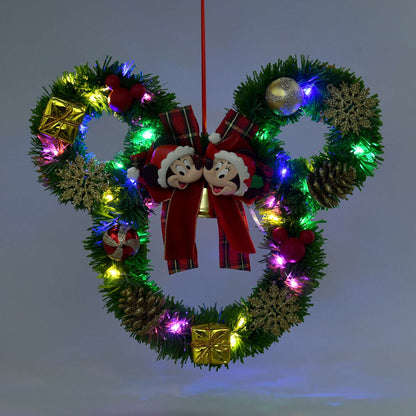 Mickey & Minnie LED 聖誕花環(28cm)| Disney Store Christmas 2025