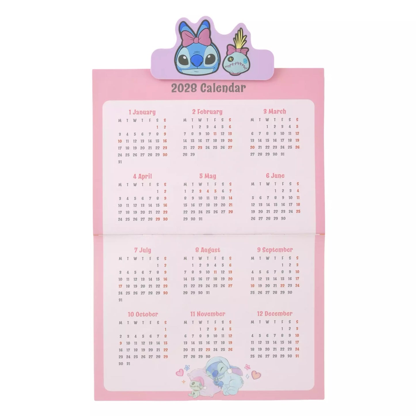 Stitch 磁石夾仔掛牆月曆 |CALENDAR ＆ ORGANIZER 2027