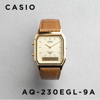 CASIO |AQ-230 人氣大熱復古方角皮帶手錶