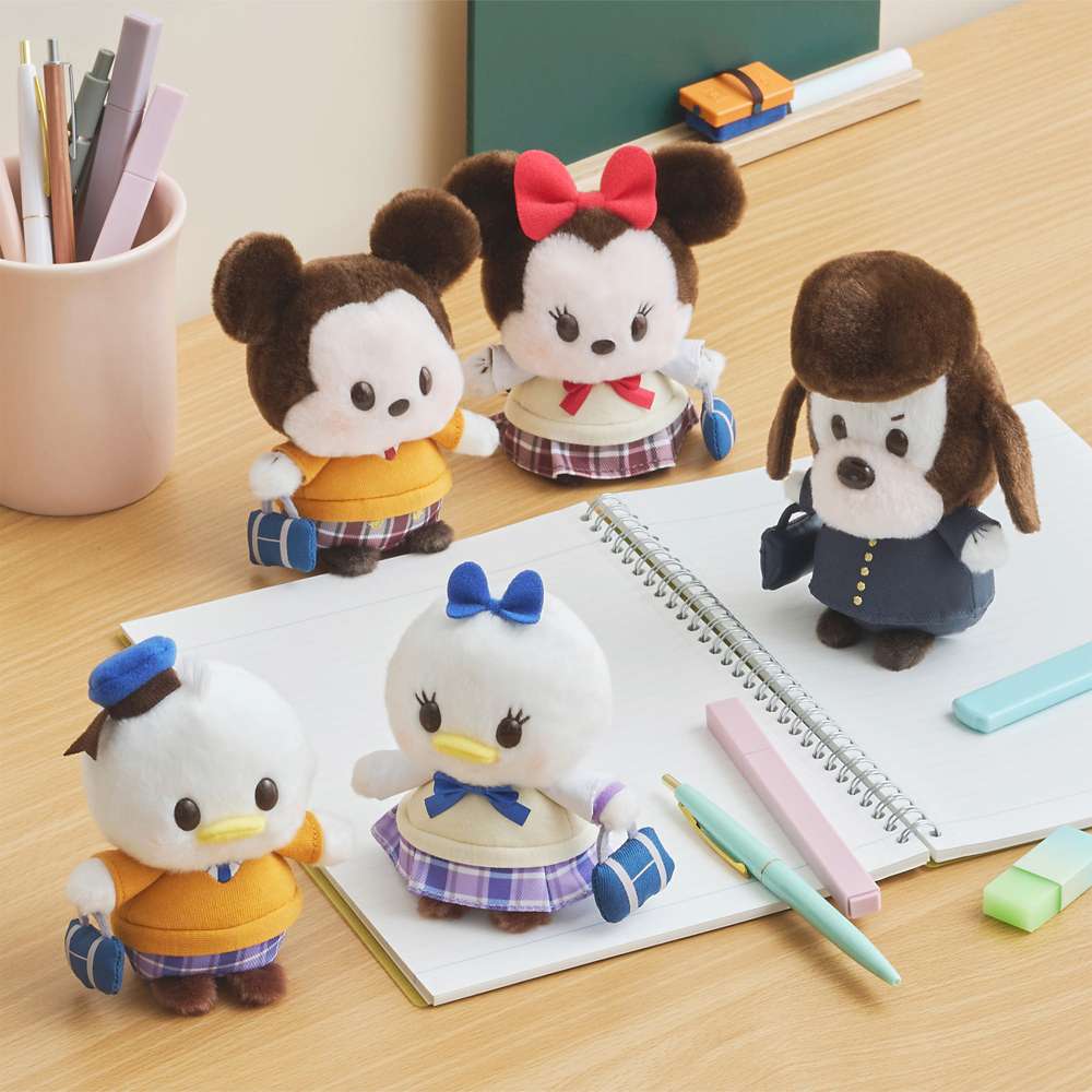 Mickey/ Minnie/ Donald/ Daisy/ Goofy/ | 學生風 豆豆眼公仔