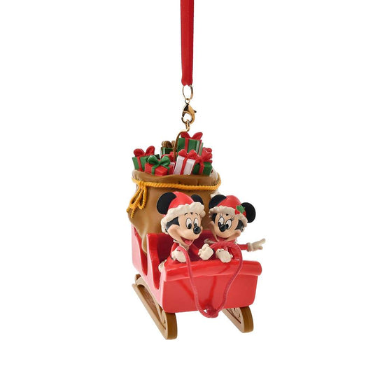 Mickey & Minnie 雪橇 - Ornament 2025