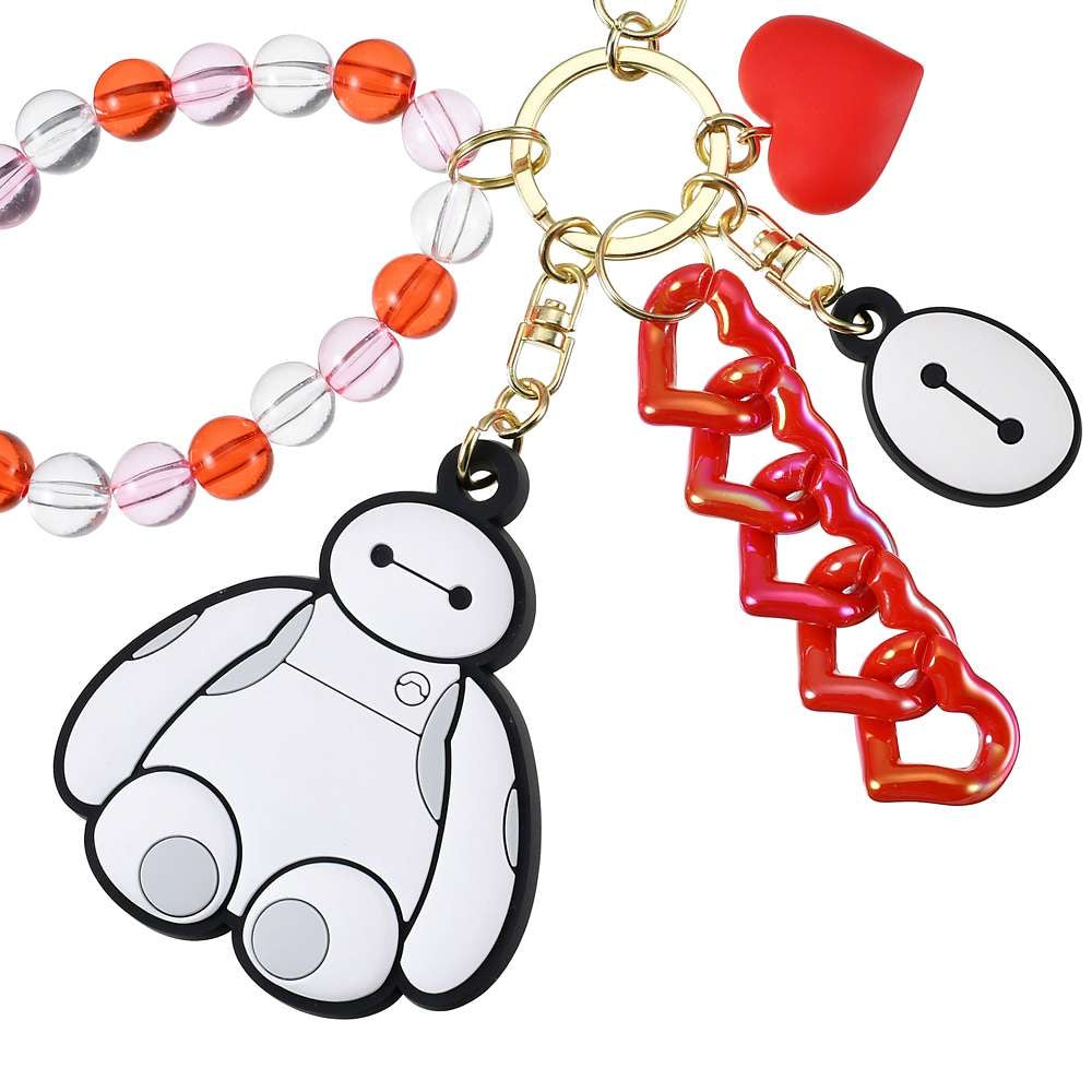 Key chain Fes  三眼仔/ Baymax/ Donald/ Stitch 珠鏈心心匙扣