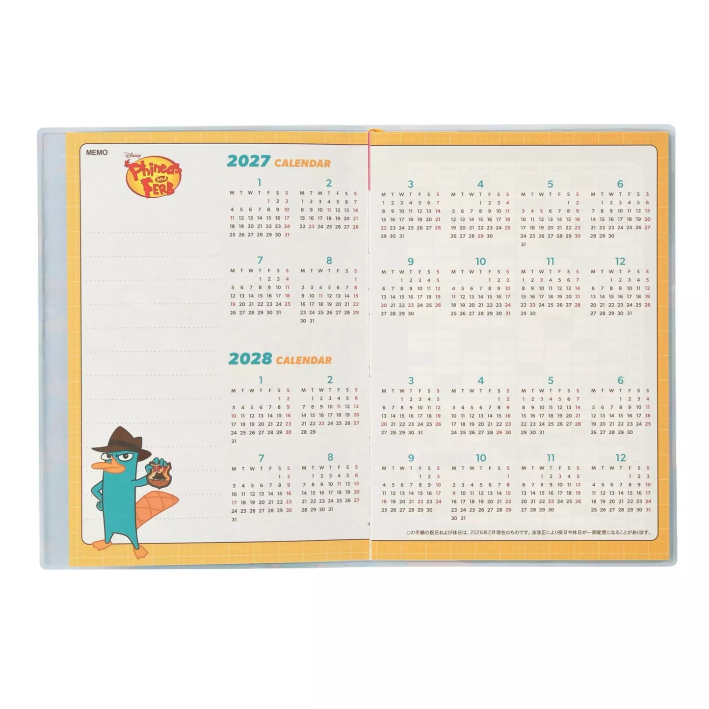 泰瑞 月間 B6 Schedule|CALENDAR ＆ ORGANIZER 2027