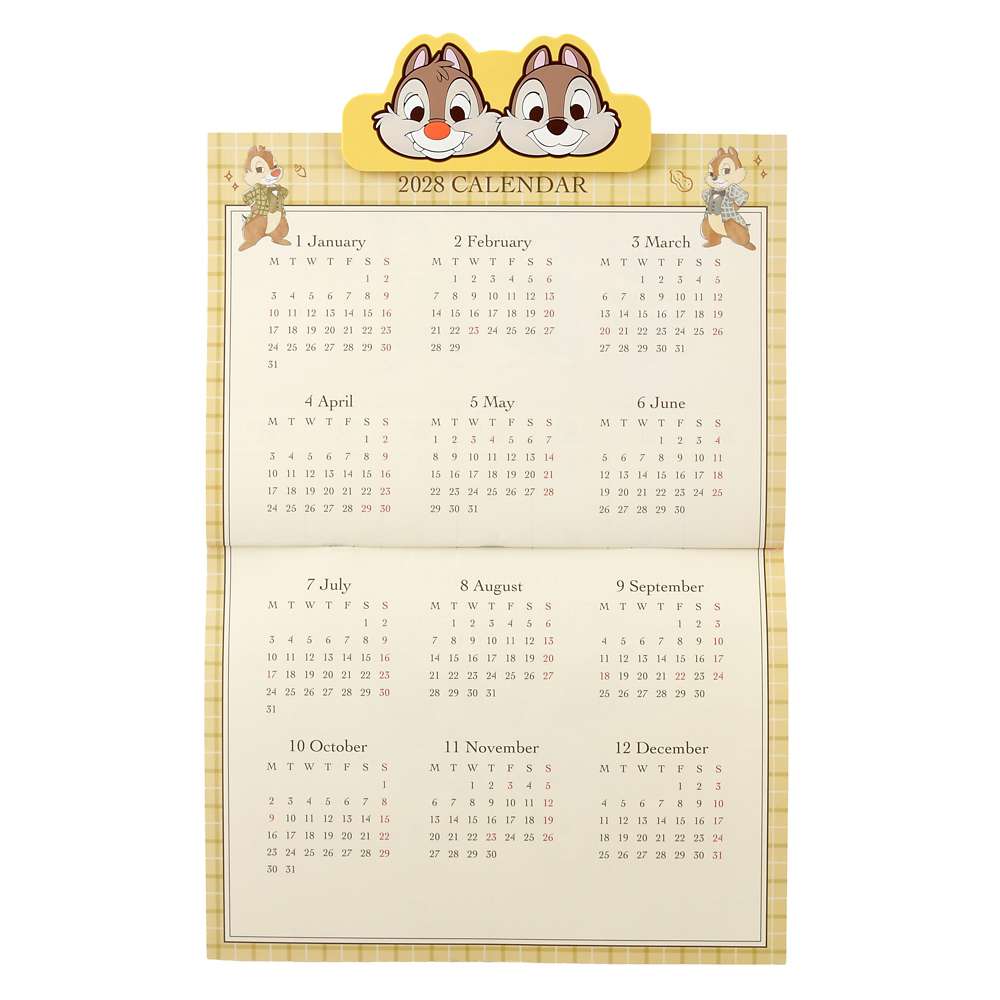 Chip & Dale 磁石夾仔掛牆月曆 |CALENDAR ＆ ORGANIZER 2027