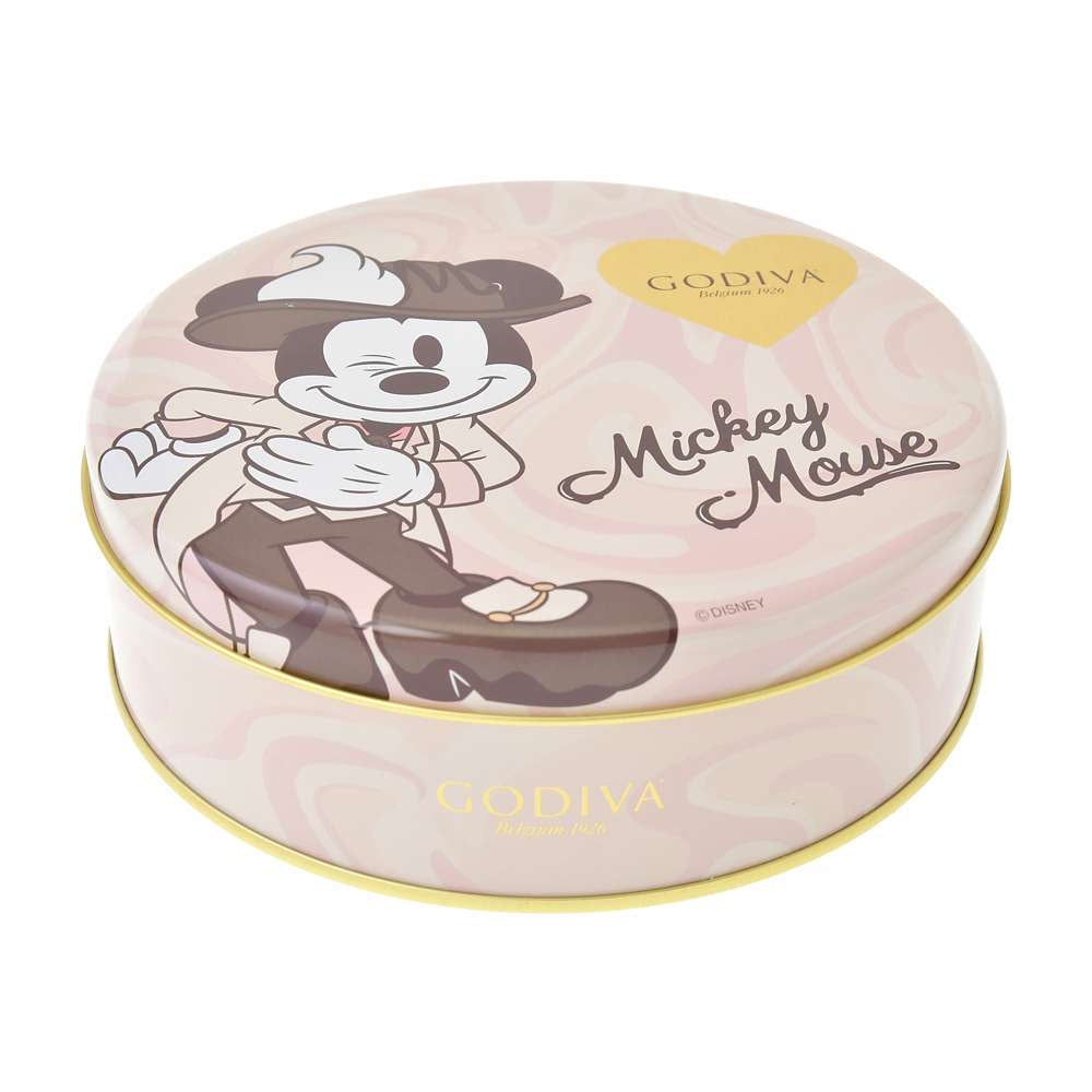 DISNEY VALENTINE  GODIVA Mickey圓形罐裝朱古力禮盒