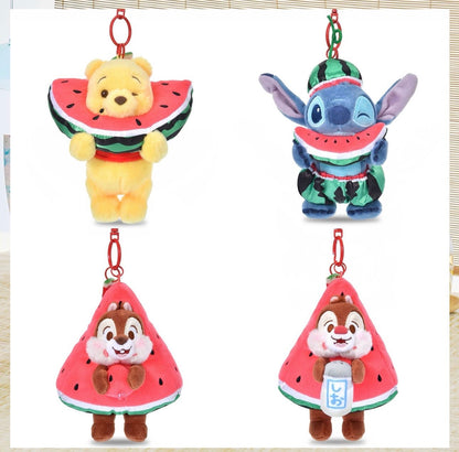 夏日消暑西瓜系列 Pooh/ Stitch/ Chip/ Dale 掛飾 スイカだいすき