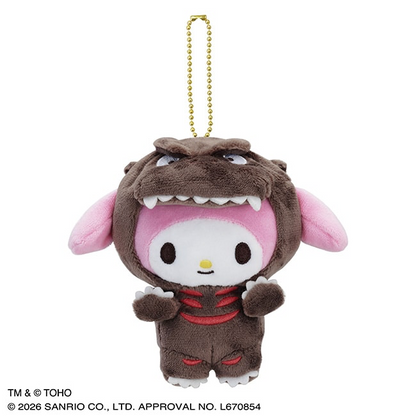 受注預訂 哥斯拉 GODZILLA x Sanrio 公仔掛飾 Kitty/ Piano/ Melody/ Kuromi/ 玉桂狗/ 布甸狗/ 水怪 11月下旬/12月發貨