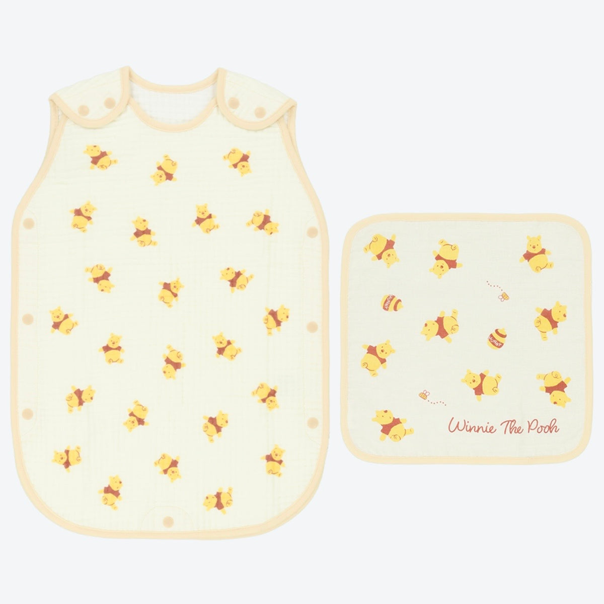 東迪｜Pooh - 棉背心 & 手巾 *90cm Baby Gift Set