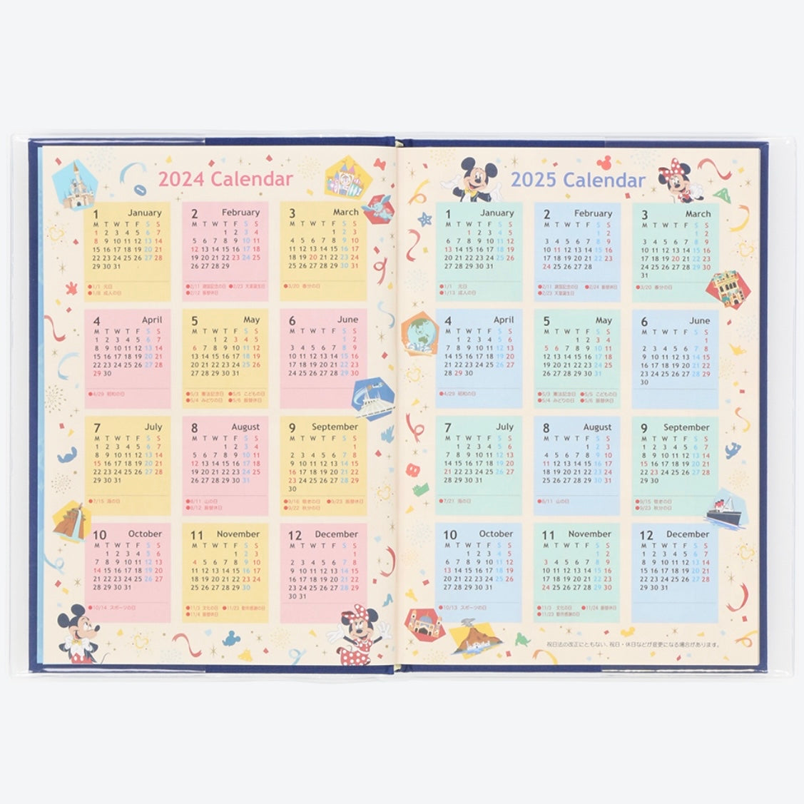 東迪 Mickey &  Friends 硬皮 Schedule Calendar＆Organizer 2024