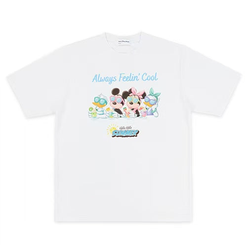 嬰兒/ 小童/成人 白色Tee - DisneyLand 園區 Hello Hello Summer