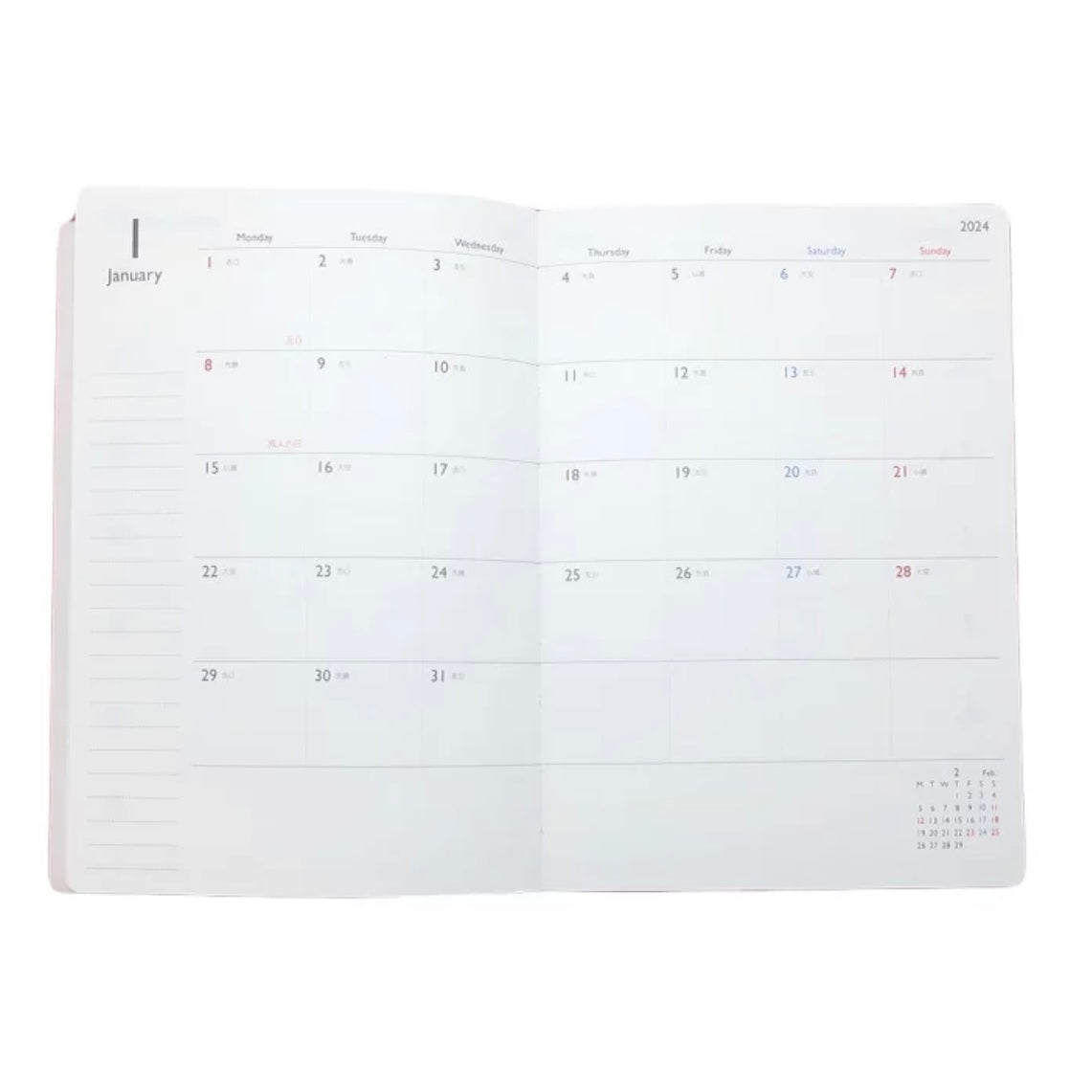 Moomin 呀美x望遠鏡(紅色) B6 Schedule Book 2024