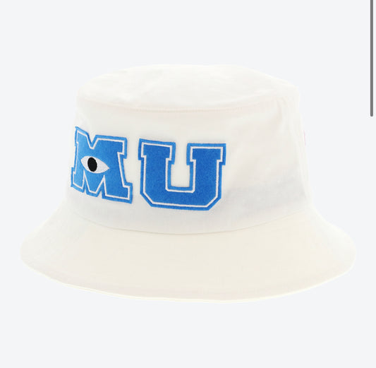 怪獸大學 MU漁夫帽 白色
