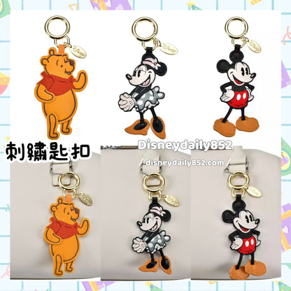 Pooh/ Mickey / Minnie 刺繡匙扣