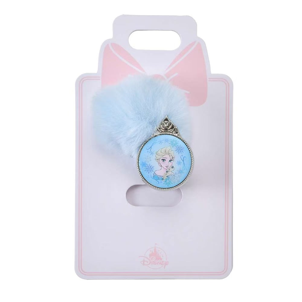 Ariel/ Elsa/ Rapunzel 毛毛球髮圈