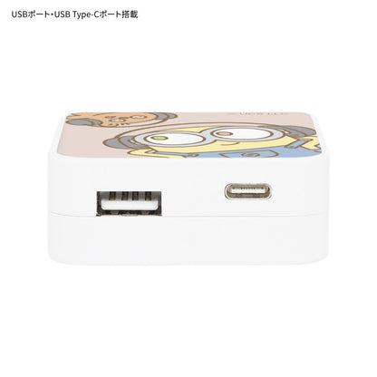 Minions 2腳日本用 USB / USB Type-C AC Adapter (旅行用)