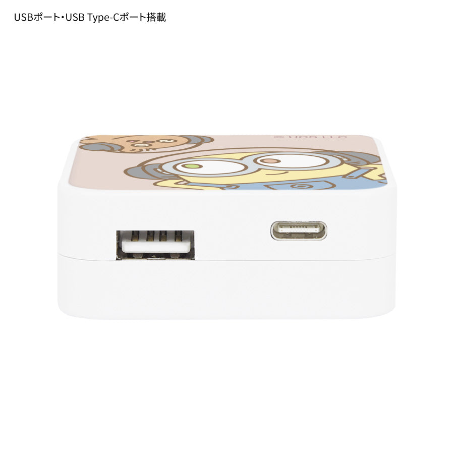 Minions 2腳日本用 USB / USB Type-C AC Adapter (旅行用)