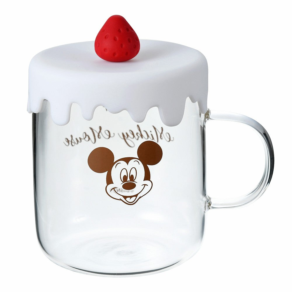 Mickey/ Minnie 蛋糕風 耐熱連蓋玻璃杯 Drinkware