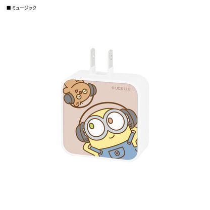 Minions 2腳日本用 USB / USB Type-C AC Adapter (旅行用)