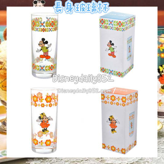 Retro-Cafe 喫茶店 Mickey/ Minnie 長身玻璃杯