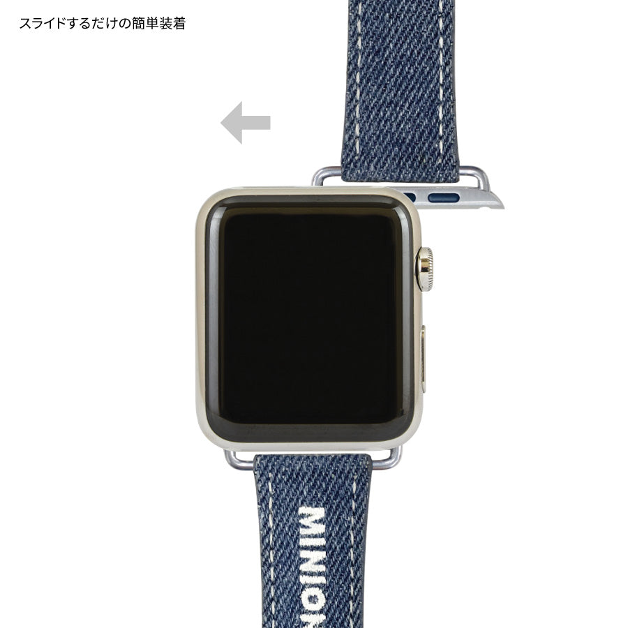 Minions Apple Watch 牛仔布錶帶