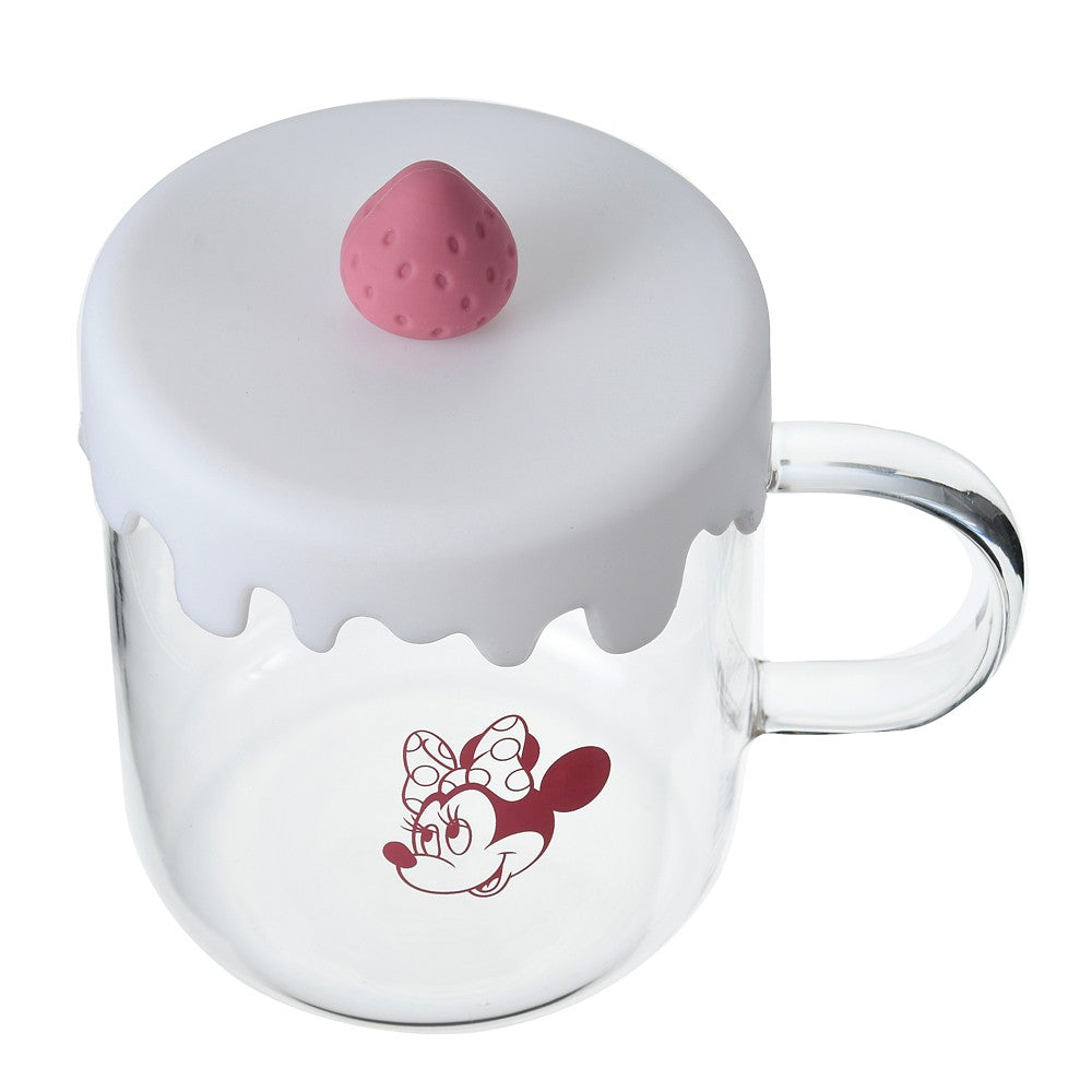 Mickey/ Minnie 蛋糕風 耐熱連蓋玻璃杯 Drinkware