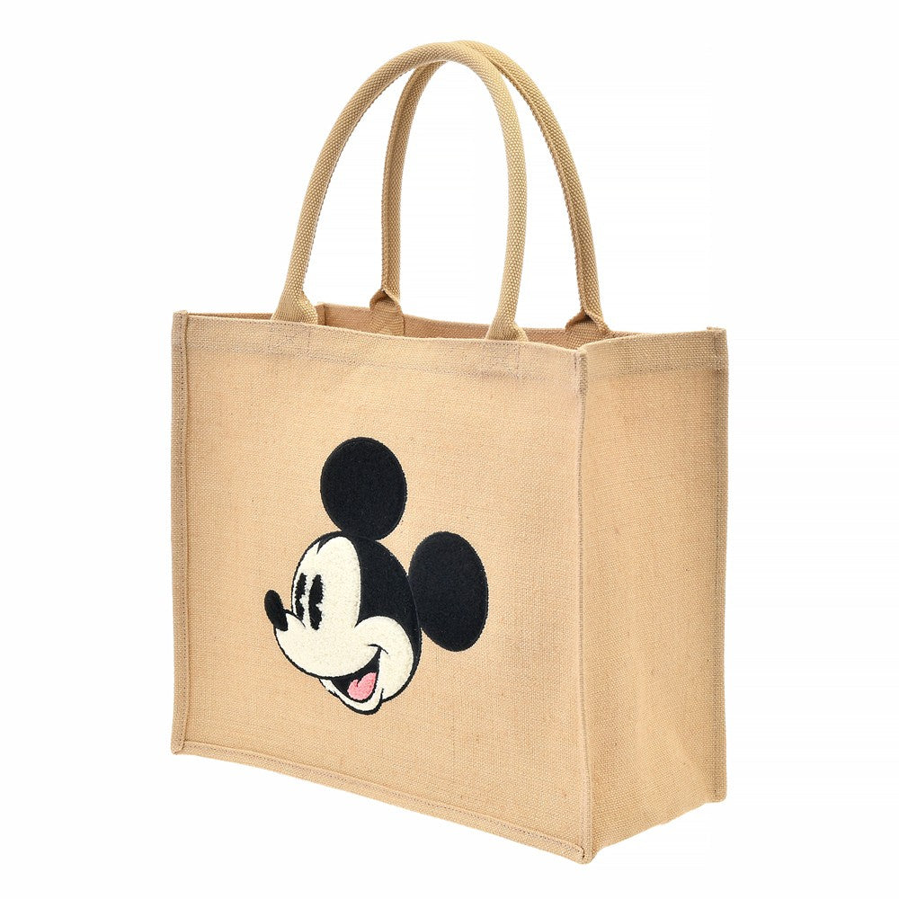 Tote Bag (L) Linen Tote Mickey/ Donald