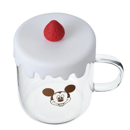 Mickey/ Minnie 蛋糕風 耐熱連蓋玻璃杯 Drinkware