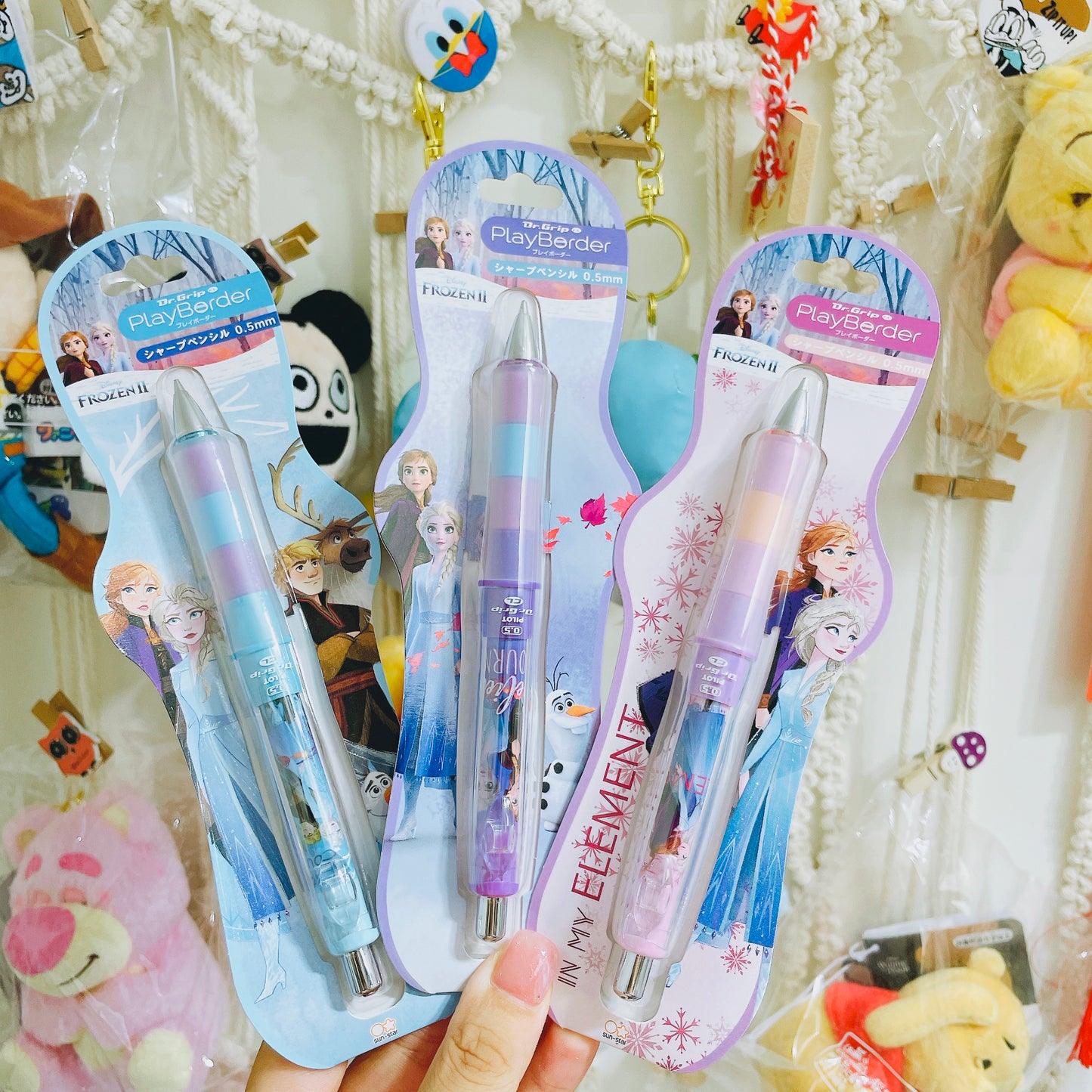 現貨 特價 Anna & Elsa Dr. Grip 鉛芯筆 紫