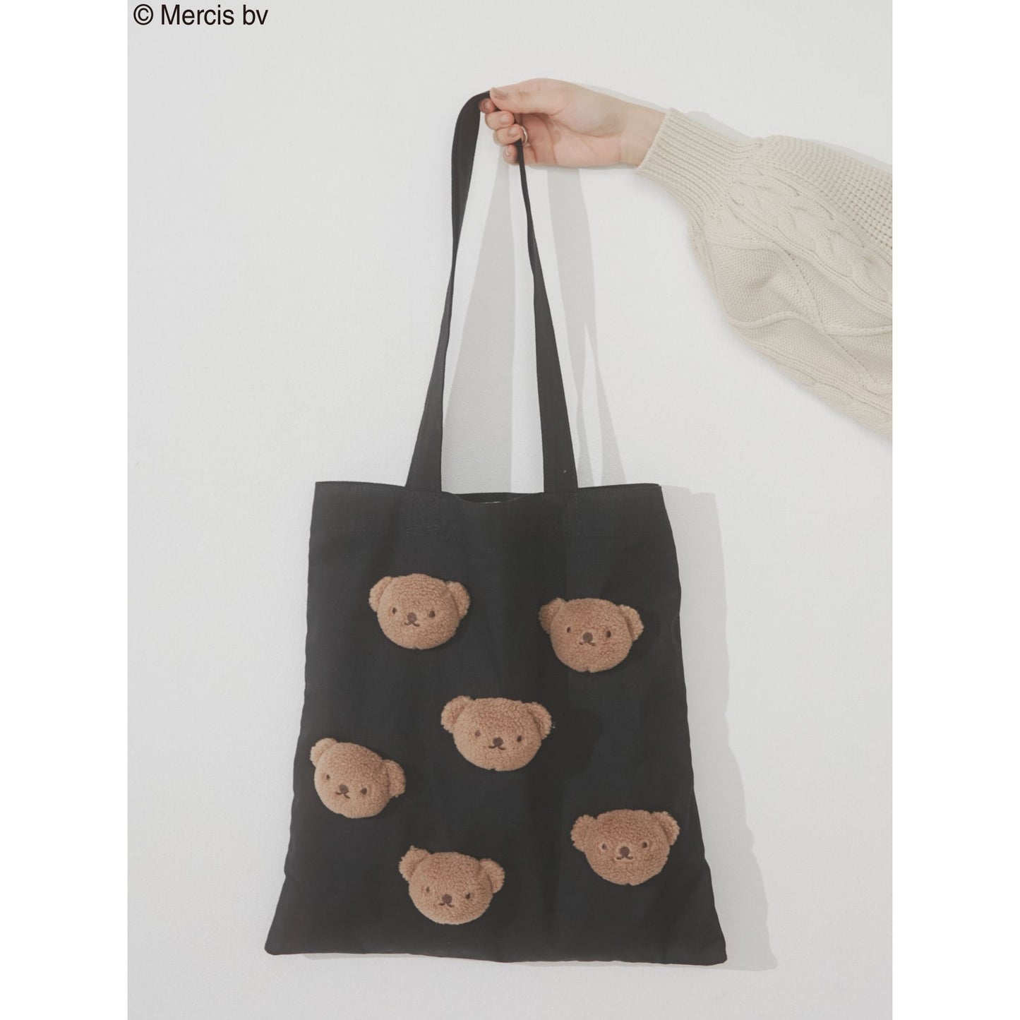 Merry Jenny x Boris 公仔頭 Tote bag 黑色