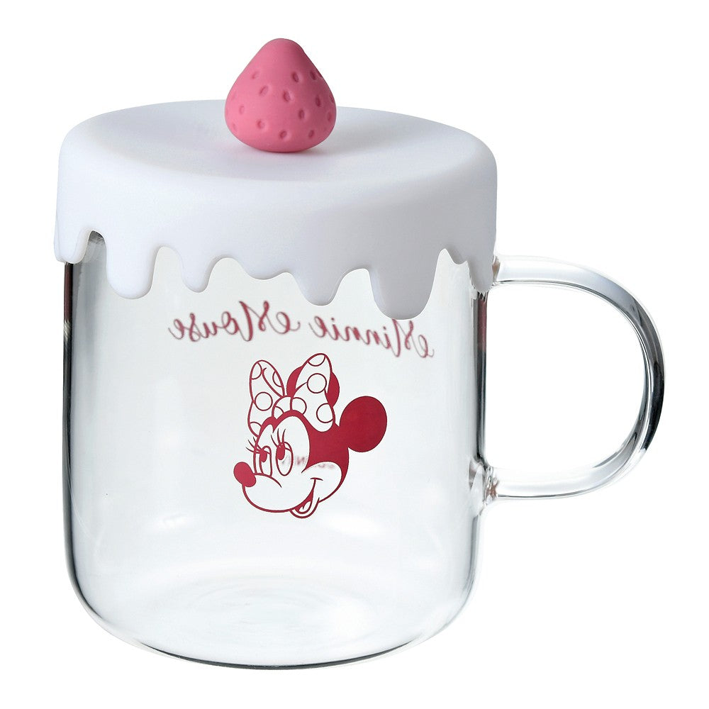 Mickey/ Minnie 蛋糕風 耐熱連蓋玻璃杯 Drinkware