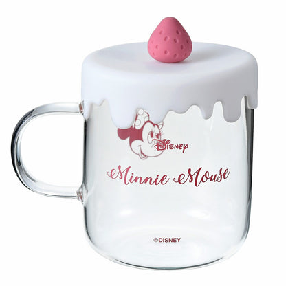 Mickey/ Minnie 蛋糕風 耐熱連蓋玻璃杯 Drinkware