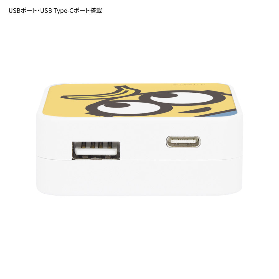 Minions 2腳日本用 USB / USB Type-C AC Adapter (旅行用)