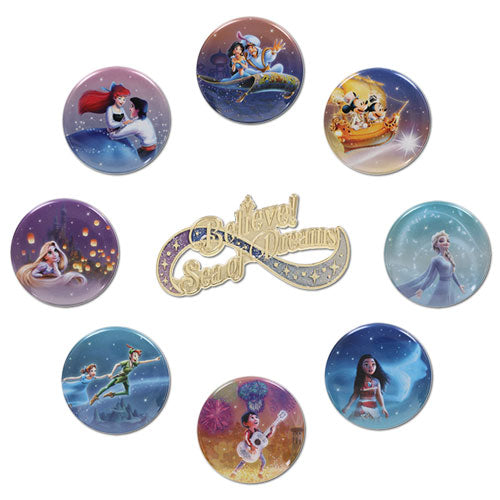 襟章套裝 Peter Pan/ Rapunzel/ Elsa/ Remeber Me- Believe! Sea Of Dreams