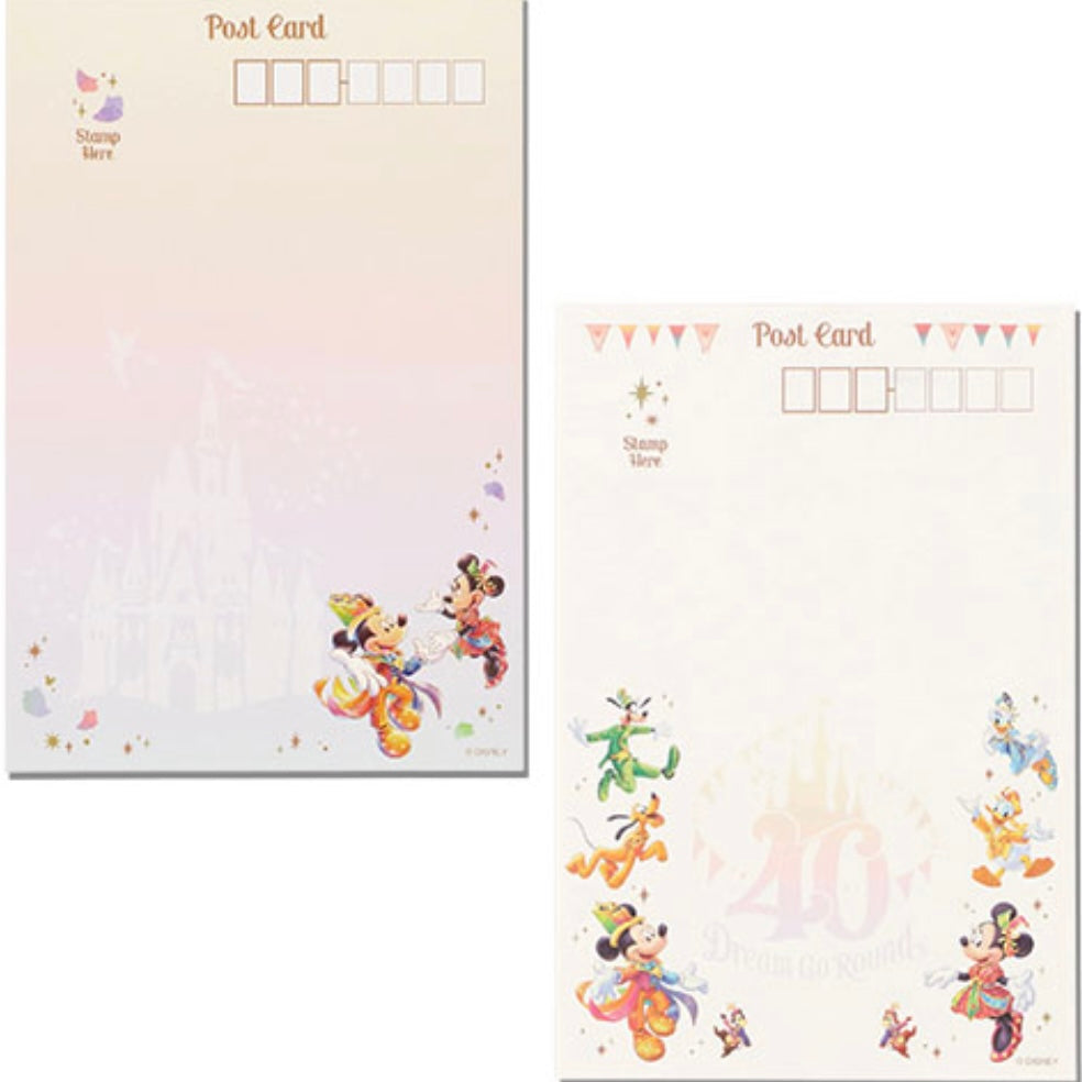 Tokyo DisneyLand 40th Dream Go Round -   Mickey & Friends Postcard set