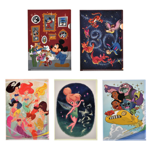 Mickey/ Stitch/ Tinker bell/ Pooh/Ariel File Set Disney store 30th ANNIVERSARY COLLECTION