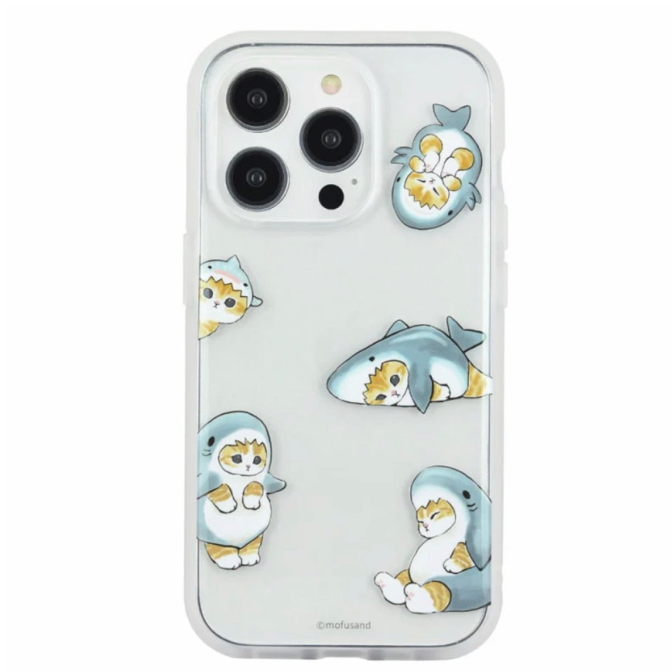 Mofusand 鯊魚貓貓 防撞 耐衝撃 iPhone case SE/ 8/ 7/ 6s/ 6/ 13/ 14/ pro