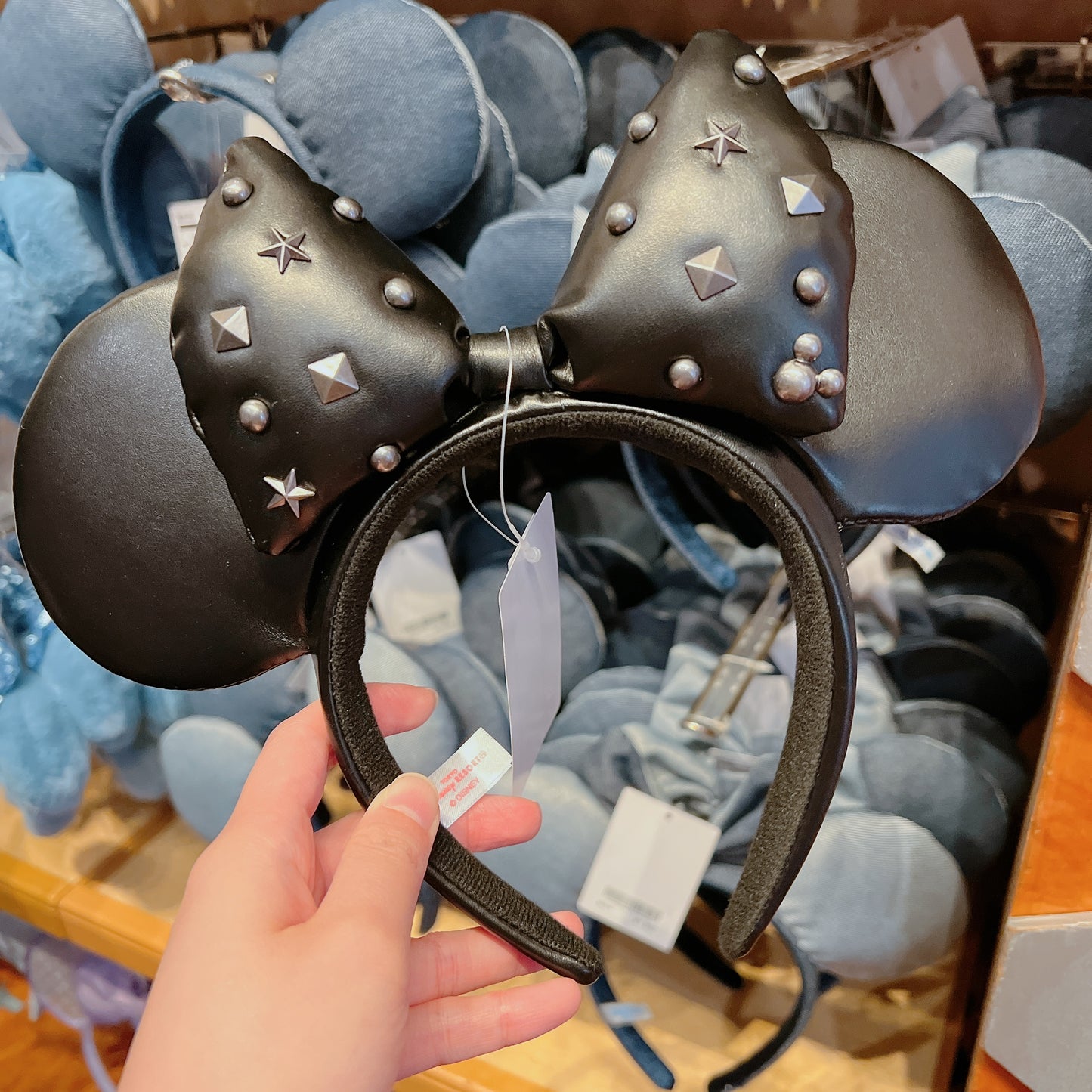 黑皮 鍋釘Mickey/ Minnie 頭箍